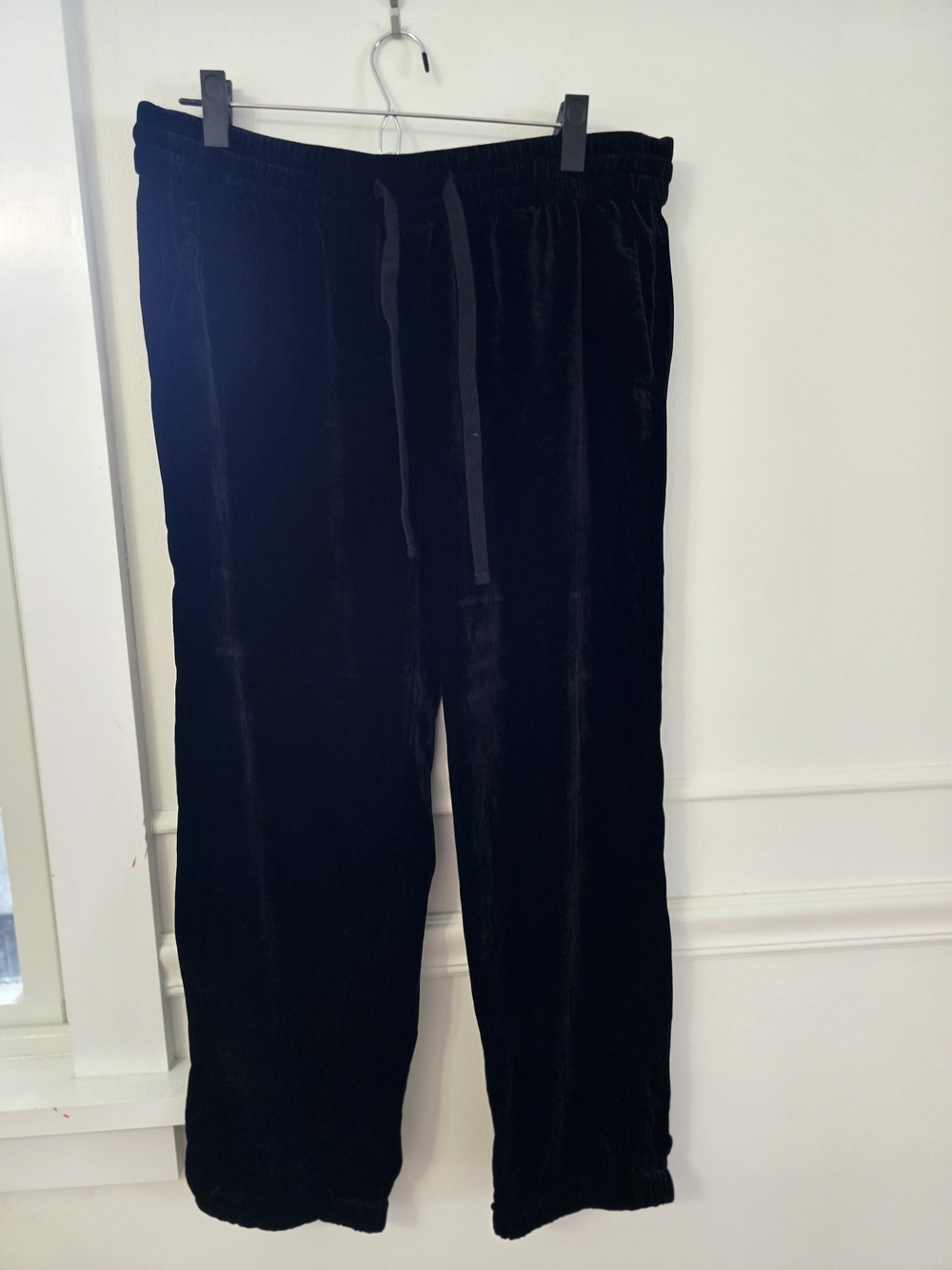 J. Crew Black Velvet Drawstring Jogger-style Pants